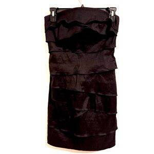 NWT Black Strapless Form Fit Cocktail Dress